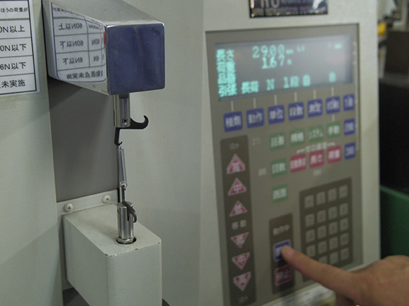 圧縮コイルばね冷間成形の製造工程 検査