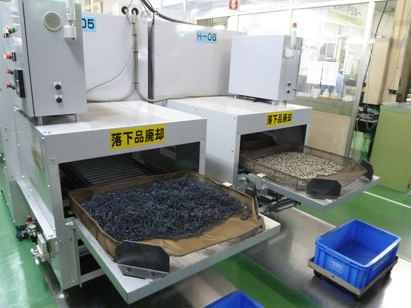 圧縮コイルばね冷間成形の製造工程 熱処理