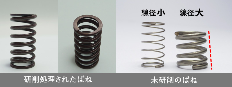 圧縮ばね/押しばね 研削処理